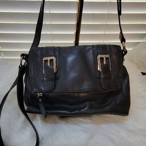 B. Makowsky Black Italian Leather Crossbody